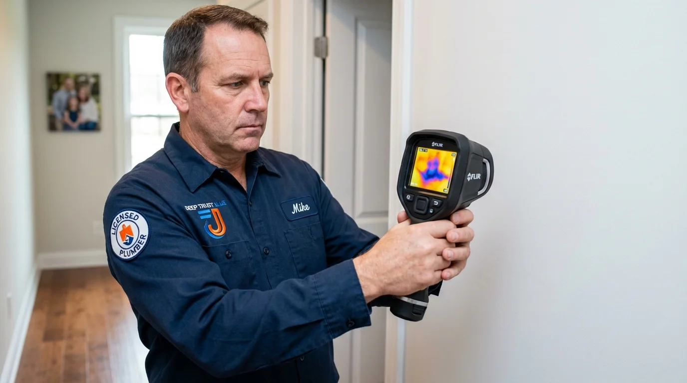 Thermal imaging leak detection by Johns Plumbing LLC in Pearl